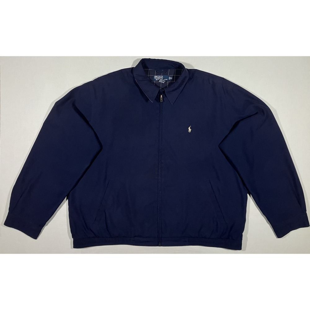Vintage Polo Ralph Lauren Bi Swing Jacket Mens XL Blue Full Zip Harrington